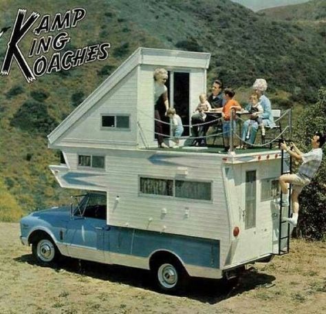 Kombi Trailer, Bil Camping, Camper Vintage, Kombi Motorhome, Rv Holiday, Camping Vintage, Truck Caps, Vintage Rv, Mini Camper