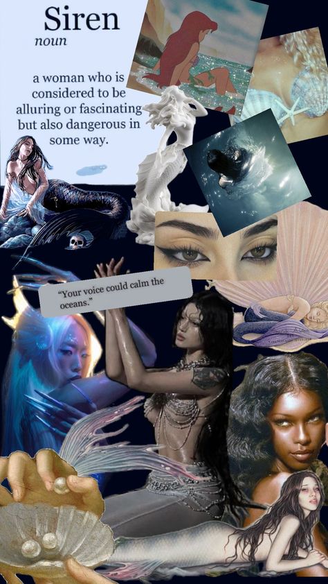 #siren Siren Energy Aesthetic, Siren Decor, Siren Moodboard, Siren Archetype, Dark Siren Aesthetic, Sirens Greek Mythology, Siren Voice, Siren Beauty, Siren Fashion