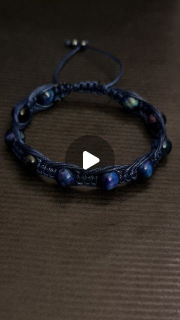 EMZY on Instagram: "Galaxy tigereye shamballa bracelet with blue thread" Shamballa Bracelets, August 27, Bracelet Crafts, Thread, Bracelet, On Instagram, Blue, Instagram