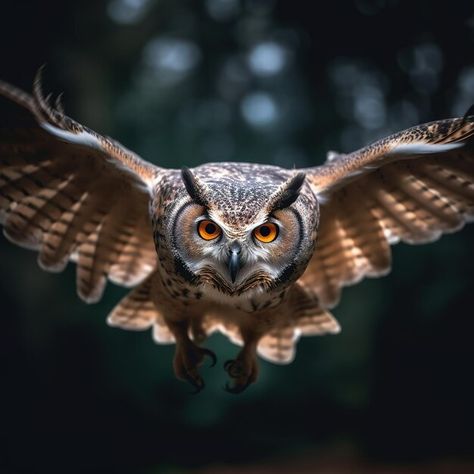 Owls AI Images | Free download Owl Photography Amazing Photos, Owl Front View, Great Horned Owl Flying, Owl Carving, Owl Flying, Field Mice, Flying Owl, Owl Wings, Owl Photography