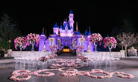 Disney Wedding Venue, Rapunzel Wedding, Tangled Wedding, Disneyland Wedding, Disney World Wedding, Disney Wedding Theme, Disney Weddings, Disney Fairy Tale Weddings, Sleeping Beauty Castle