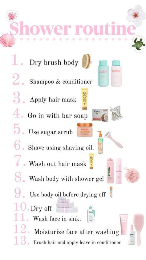 Healthy Hair Routine, Skin Care Basics, Shower Products, Skin Care Routine Order, Body Hygiene, Basic Skin Care Routine, Shower Skin Care, Perfect Skin Care Routine, Routine Planner