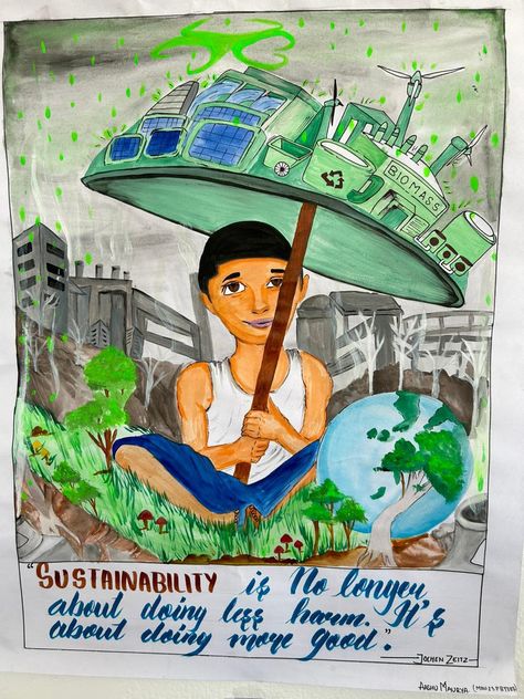 Sustainable development, a step towards the future, green earth, Earth day Poster Making Youth Digital Pathways For Sustainable Development, Developing India Poster, Posters On Environment, Energy Saving Is Environment Saving, Sustainable Poster Design, Sustainable Development Poster Sustainability, Project On Sustainable Development, Poster On Environment, Sustainable Development Poster Drawing