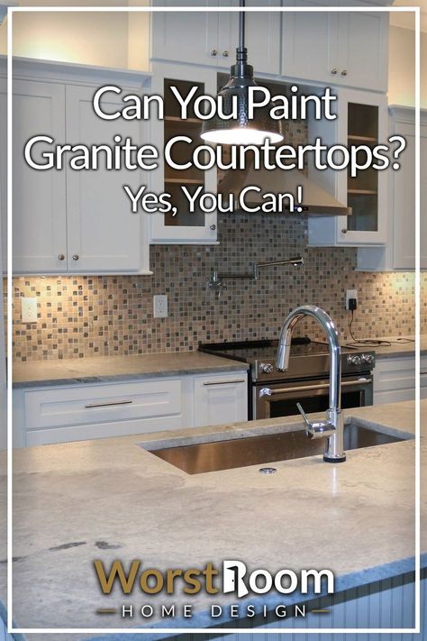 Can You Paint Granite Countertops? Yes, You Can! Paint Granite Countertops, Paint Bathroom Countertops, Kitchen Design Granite Countertops, Painted Countertops Diy, Painted Granite Countertops, Paint Granite, Painting Bathroom Countertops, Bathroom Countertops Diy, Granite Paint