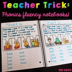 Phonics notebook first grade amazing https://ift.tt/2N3dUi8 Phonics Notebook, Reading Fluency Games, Reading Small Groups, Phonics Fluency, Centers First Grade, First Grade Reading Comprehension, Phonics Centers, Fluency Activities, First Grade Phonics