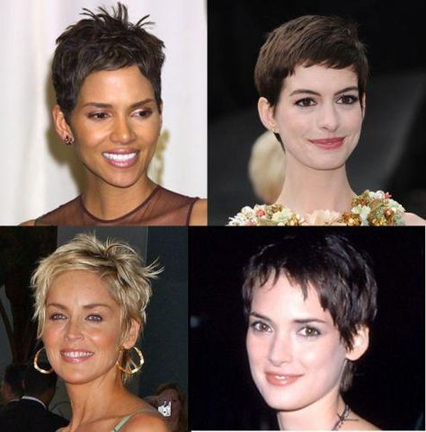 who suits a pixie haircut Pixie Cut Square Face, Really Short Haircuts, Rectangle Face Shape, Very Short Pixie Cuts, Diamond Face Hairstyle, Women With Short Hair, Rectangle Face, Haircut For Square Face, Crop Hair