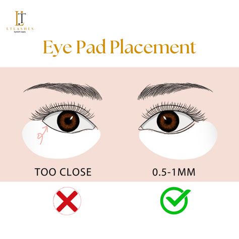 Eye Pad Placement: Are You Doing It Right?  And if you need salon-quality, easy-to-use eye pads or other professional eyelash extension supplies, find them at @LTlashessupply We carry a wide variety of lash fans and extension tools at great prices. Lash Gel, Lash Manual, Lash Fans, Lash Tips, Eyelash Tips, Professional Eyelash Extensions, Eyelash Extensions Styles, Eyelash Extension Supplies, Eyelash Lift