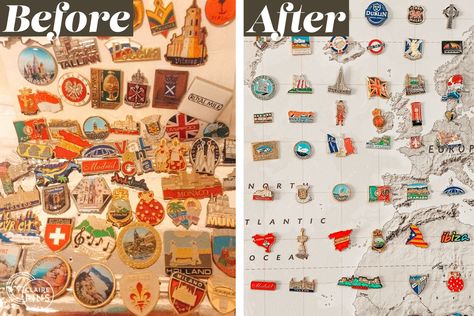 Souvenir Pins Display, Pin Collection Display Diy, Pin Collection Displays, Foam Insulation Board, Pins Badge Display, Badge Collection, Souvenir Collection, Insulation Board, Plant Display