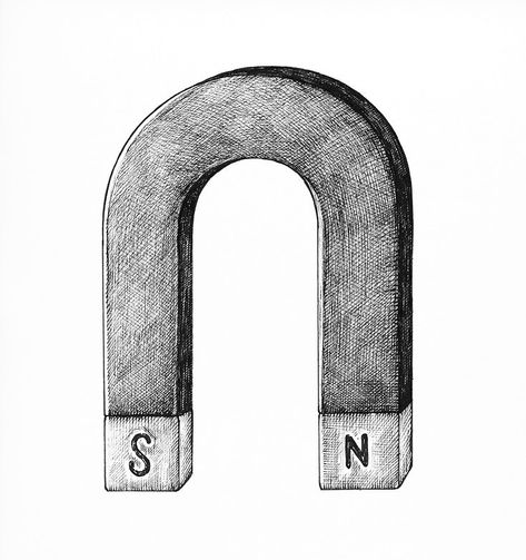 Hand-drawn horseshoe magnet illustration | free image by rawpixel.com Magnet Tattoo Ideas, Magnet Tattoo, Tattoo Horseshoe, Horseshoe Illustration, Magnet Illustration, Magnet Drawing, Nerdy Tattoos, Stick And Poke Tattoo, Stick N Poke Tattoo