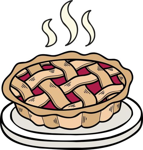 Hand Drawn Freshly Baked Pie illustration Cartoon Pie, Pie Illustration, Pie Drawing, Baked Pie, Art How, Infographic Templates, Freshly Baked, Door Decorations, Cute Pictures