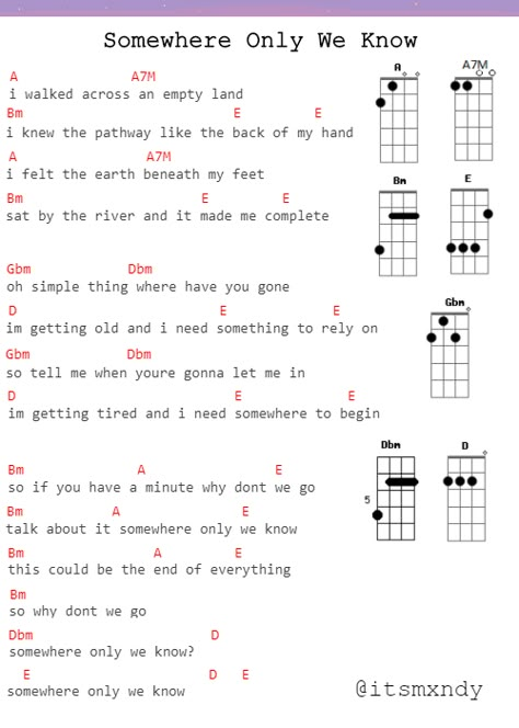 Somewhere Only We Know - Ukulele Somewhere Only We Know Piano Chords, Somewhere Only We Know Chords, I'm Not Angry Anymore Ukulele, No Surprises Radiohead Ukulele, Somewhere Only We Know Ukulele, Somewhere Only We Know Guitar Chords, When She Loved Me Ukulele, Somewhere Only We Know Ukulele Chords, Songs With Chords Piano