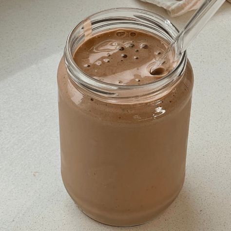 Chocolate Smoothie Aesthetic, Protein Shake Aesthetic, Smoothie Shots, Espresso Smoothie, Chocolate Protein Smoothie, Chocolate Protein Shake, Plant Protein Powder, Chocolate Protein Shakes, Chocolate Smoothie