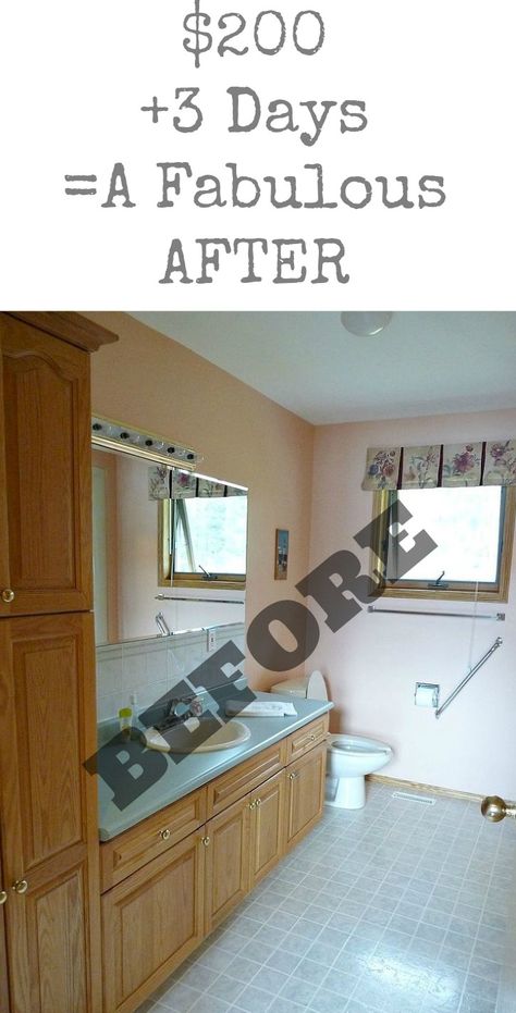 Budget-Friendly Bathroom Makeover Makeover Kamar Mandi, Bathroom Renovation Diy, Diy Bathroom Makeover, Diy Bathroom Remodel, Renovation Design, Budget Bathroom, Diy Remodel, Interior Modern, Simple Bathroom