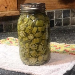 Canned Okra And Tomatoes, Canning Okra Recipes, Canning Okra For Frying Later, Canned Pickled Okra Recipe, How To Can Okra In Jars, Canned Okra For Frying, How To Can Okra, How To Preserve Fresh Okra, Okra Canning Recipes