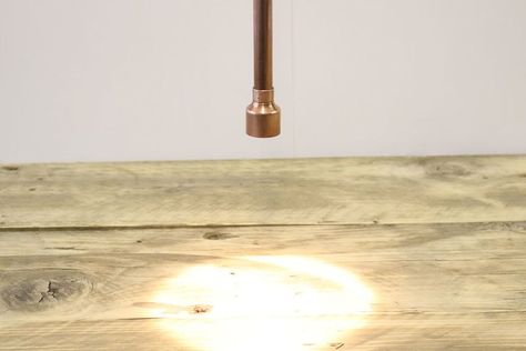 DIY - INDUSTRY COPPER LAMP (with Pictures) Copper Pipe Lamp, Industrial Pipe Lamp, Diy Copper, Ikea Lamp, Copper Lamp, Pipe Lighting, Copper Diy, Lamp Pendant, Pipe Lamp