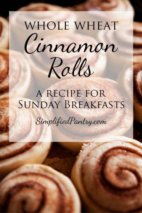 Whole wheat cinnamon rolls - a recipe for Sunday breakfasts | Simply Convivial Whole Wheat Cinnamon Rolls, Wheat Cinnamon Rolls, Wheat Flour Recipes, Healthy Cinnamon Rolls, Bread Quick, Rolls Homemade, Baking Breads, Cinnamon Roll Recipe, Wheat Recipes