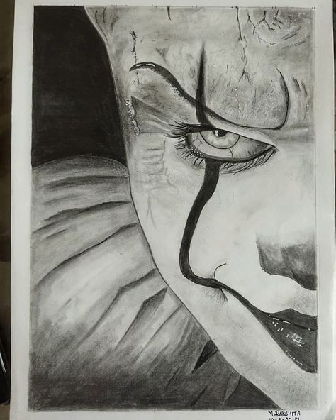 Scary Characters Drawing, Michael Myers Drawing Pencil, Horror Characters Drawings, Ghost Face Drawing Easy, Pennywise Sketch, Art The Clown Drawing, Halloween Zeichnungen, Horror Doodles, Drawing Ideas Hard