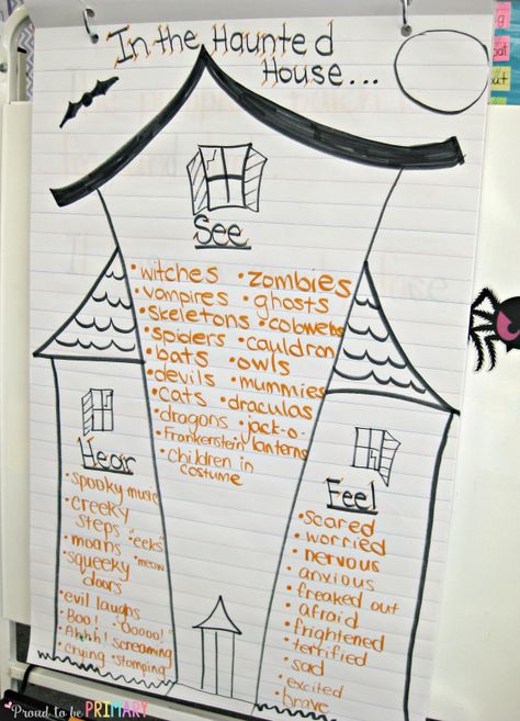 Halloween Writing: In the Haunted House by Proud to be Primary Halloween Writing Activities, Ingles Kids, Halloween Vocabulary, Halloween Lesson, Halloween Writing, 3rd Grade Writing, 2nd Grade Writing, Teacher Freebies, 4th Grade Writing