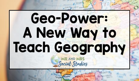 If you are looking for some ideas for how to teach geography to middle school students, you might this approach called Geo-Power! Teaching Geography High School, Middle School World Geography, Geography Projects For Middle School, How To Teach Geography, Geography Lesson Plans Middle School, Geography Games Middle School, Social Studies Teaching Strategies, Middle School Geography Lessons, Geography Lesson Plans