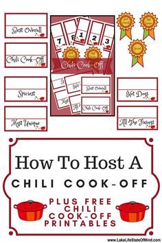 Chili Competition Party, Chili Fundraiser Ideas, How To Host A Chili Cook Off, Chili Cookoff Printables Free, Chili Cook Off Printables, Chili Cook Off Ideas, Chili Cook Off Awards, Chili Cookoff Ideas Decorations, Chili Cookoff Ideas