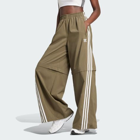 Adidas Adilenium Season 2 Oversized Zip-Off Track Pants (Gender Neutral) Pants Into Shorts, Track Pants Outfit, Track Suits, Sweatpants Style, Adidas Shoes Women, Wardrobe Planning, Adidas Track Pants, Adidas Track, Curvy Outfits