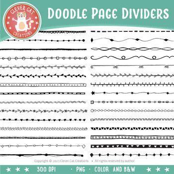 These set of doodle page dividers clipart are perfect for neatly dividing sections of a page. They match perfectly with my skinny borders sets, and can easily be resized to suit your needs.The set includes 30 high-res black and white borders.Save $$$ and get matching skinny borders and matching frames when $$$ you buy the bundle!YOU MIGHT ALSO LIKE:Skinny Doodle Borders ClipartSkinny Doodle Borders Clipart 2***************************************************************************************** Doodle Lines Border, Journal Frames Doodle Borders, Doodle Embellishments, Zentangle Lines, Bujo Borders, Border Doodles, Doodle Dividers, Pretty Visuals, Divider Clipart