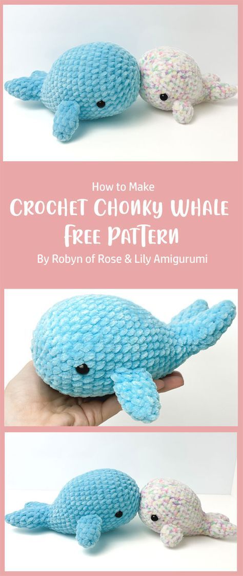 This is a very cute amigurumi pattern by Robyn of Rose & Lily Amigurumi. It’s perfect for beginners and anyone looking for an easy project! Free Whale Amigurumi Pattern, Easy Fast Amigurumi, Rose And Lily Amigurumi, Free Crochet Stuffed Animal Patterns Easy, Easy Amigurumi Free Pattern Beginner No Sew, Easy Arigumi Patterns Free, Easy No Sew Amigurumi Free Pattern, Easy Crochet Toys For Beginners, Crochet Amigurumi Free Patterns For Beginners