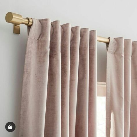 Curtain Rod Ideas, Modern Curtain Rods, Wooden Curtain Rods, Metal Curtain Rod, Ikea Curtains, Curtain Styles, Plain Curtains, Metal Curtain, Home Curtains