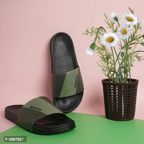 .*Stylish Trendy PVC Solid Comfort Flip Flops For Men* *Size*: EURO40(Foot Length - 23.0 cm) EURO41(Foot Length - 24.0 cm) EURO42(Foot Length - 25.0 cm) EURO43(Foot Length - 26.0 cm) EURO44(Foot Length - 27.0 cm) EURO45(Foot Length - 28.0 cm) *Color*: Green *Material*: PVC *Type*: Flip Flops *Style*: Solid *Design Type*: Sliders *COD Available* *Free and Easy Returns**: Within 7 days of delivery. No questions asked ⚡⚡ Hurry, 3 units available only Hi, sharing this amazin... Flip Flops For Men, Flip Flops Style, Green Material, Comfy Shoes, Weekend Vibes, Comforters Cozy, Daily Outfits, Dm Me, Sliders