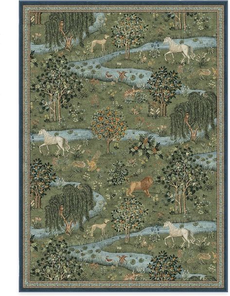 Rugs Runners, Ruggable Rug, Willow Green, Strawberry Thief, Orange Coral, Landscape Features, Bohemian Area Rugs, Unique Rug, Green Landscape