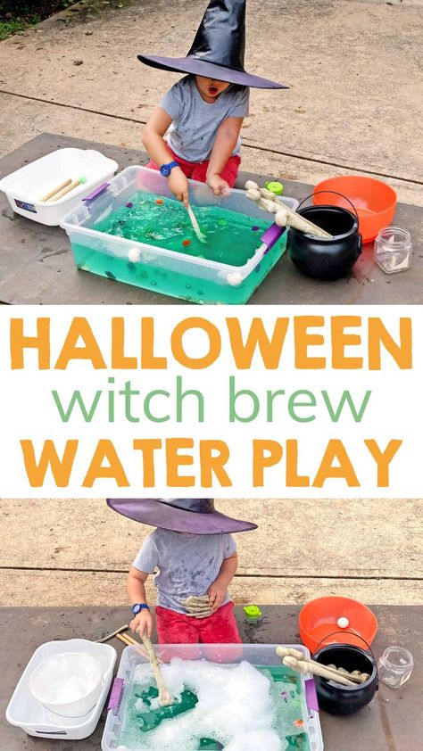 Spooky Soup, Halloween Activities Preschool, Halloween Witches Brew, Halloween Party Activities, Room On The Broom, Halloween Sensory, Diy Preschool, Toddler Sensory, Halloween Preschool