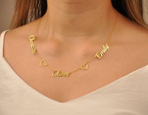 Couple Name, Name Necklace Silver, Expressing Love, Present For Her, Thoughtful Christmas Gifts, Gold Name Necklace, Nameplate Necklace, Monogram Jewelry, Presents For Her