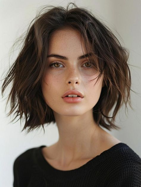 Choppy Bob Haircuts: Effortless Style and Versatility Reverse Bob, Chin Length Haircuts, Cool Hairstyles For Girls, Choppy Bob Haircuts, Layered Bob Haircuts, Classic Bob, Haircuts For Curly Hair, Layered Bob, Short Hair Color