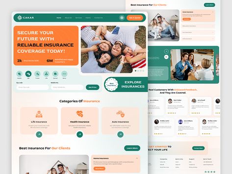 Attention All Insurance Professionals and Enthusiasts! Are you ready to create an insurance website? Look no further as we bring you the latest and greatest insurance landing page design that will 🚀skyrocket your online conversions! With a sleek and modern layout, this design will attract your target audience and keep them engaged 📈 from start to finish. #insurance #userexperience #ui #designcommunity #figma #websitedesign #productdesign #designinspiration #insuranceindustry Insurance Website Design, Insurance Landing Page, Insurance Website, Modern Layout, Add Design, Insurance Industry, Website Header, Insurance Broker, Website Design Layout