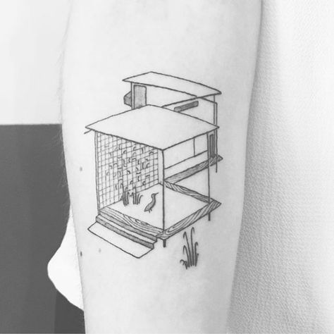 10+ Architecture Tattoos That'll Make You Want To Get Inked Architecture Tattoo Ideas, Architectural Tattoo, Building Tattoo, Impressive Architecture, Jack Tattoo, Spade Tattoo, Dance Tattoo, Arm Tattoo Designs, Landscape Tattoo