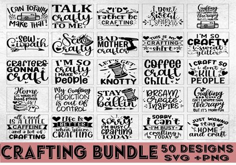 Crafting svg bundle Crafter Quotes, Crafting Shirt, Sewing Svg, Craft Quotes, Digital Svg, Svg Funny, Shirt Svg, Svg Quotes, Special Design