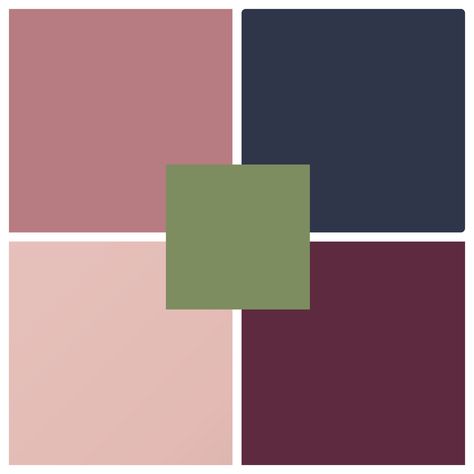 Mulberry Color Palette Weddings, Mauve Tones Colour Palettes, Mulberry Wedding Palette, Colors That Go With Dusty Rose, Dark Rose Paint Color, Rose Pink Colour Palette, English Rose Color Palette, Dusty Rose Complementary Colors, Mulberry And Navy Wedding