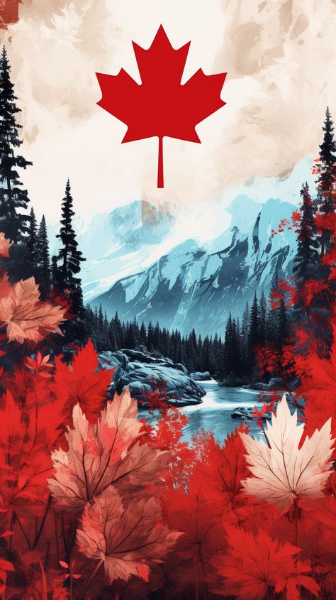 Canadian flag art