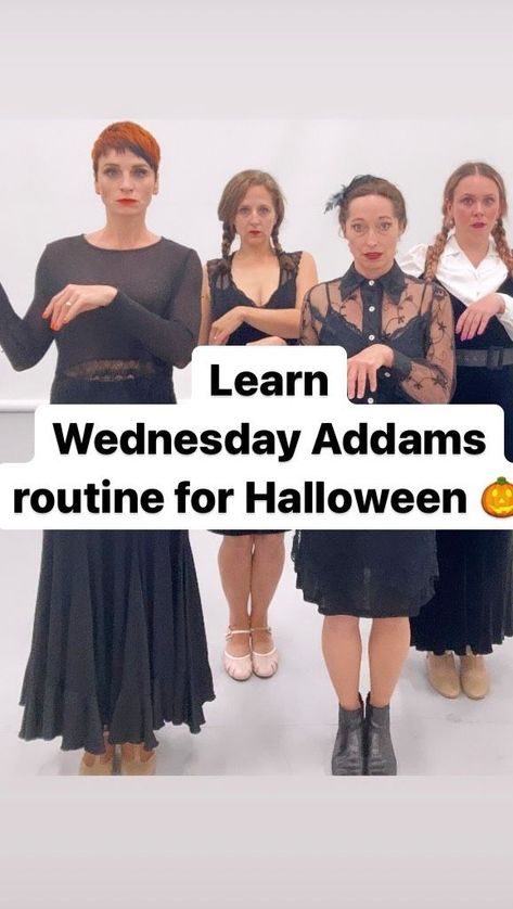 Wednesday Addams Dance, Halloween Dance Party, Halloween Dance, The Wednesday, Dance Parties, Fright Night, Spooky Vibes, Girls High, Wednesday Addams