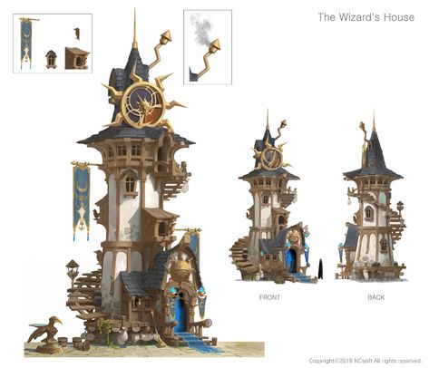 Fantasy House Concept, 3d Karakter, Medieval Houses, Building Concept, Fantasy House, Fantasy City, Fantasy Castle, Fantasy Concept Art, Prop Design