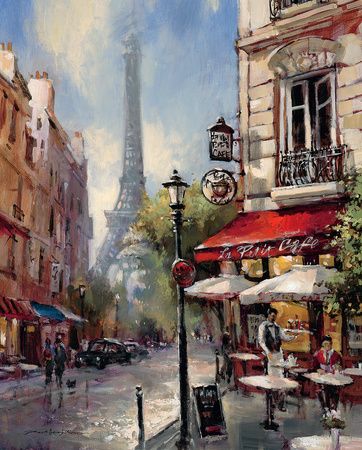 Brent Heighton, Paris Art Print, Paris Painting, Paris Poster, Paris Cafe, Paris Art, The Eiffel Tower, Stock Paper, Art Paint