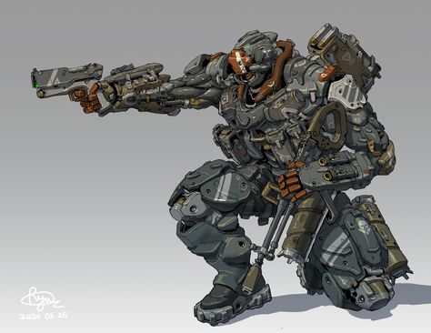 ArtStation - Mecha Trooper, Taeun Ryu Lancer Rpg, Mecha Tanks, Cartoon City, Cyberpunk Armor, Stealth Aircraft, Futuristic Armor, Power Armour, Futuristic Armour, Rpg Ideas