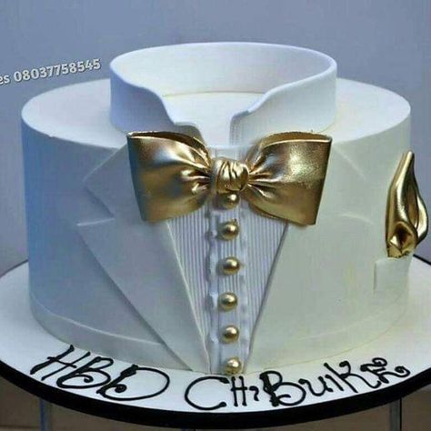 Black Tie Cake Ideas, Birthday Themes For Adults Men, Men Cakes, Birthday Themes For Adults, Cake Design For Men, Tuxedo Cake, Cake For Boyfriend, Cake For Husband, Shirt Cake