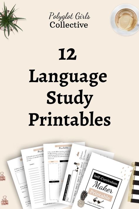 Language Study Printables, How To Start A Language Journal, How To Start Learning French, Polyglot Wallpaper, Learn Language Planner, Language Learning Checklist, How To Start Learning A New Language, Language Journal Ideas, Language Learning Tracker