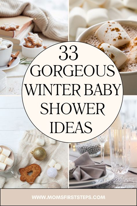 Planning a winter baby shower? This list of 33 winter baby shower ideas will inspire you to create a festive and magical winter baby shower. A Snowflake Is On The Way, Fall Winter Baby Shower Ideas, White Christmas Baby Shower Ideas, Cozy Winter Baby Shower Theme, December Themed Baby Shower Ideas, Winter Baby Sprinkle Themes, January Baby Shower Themes Neutral, January Themed Baby Shower Ideas, Winter Baby Shower Party Favors