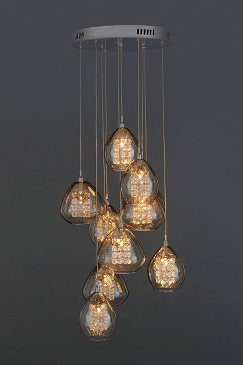 smokey amber cluster pendant || Next UK Bedroom Lamps Uk, Dining Room Pendant Light, Cool Bedroom, Hall Lighting, Cluster Pendant Lighting, Dining Room Pendant, Pendant Lighting Dining Room, Fancy Lights, Creative Lighting