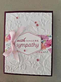 Translucent Florals, Heartfelt Hexagon, Stampin Up Sympathy, Monochromatic Cards, Stampin Up Sympathy Cards, Embossing Folder Cards, Hexagon Cards, Sympathy Cards Handmade, Card Making Designs