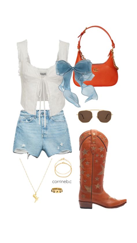 4th of july fit #outfitinspo #outfit #outfits #outfitinspiration #outfitinspiration #outfitideas #fashion #fashioninspo #fashionaesthetic #4thofjuly #4thofjulyoutfit #4thofjulyaesthetic #4thofjulyoutfitinspo Concert Fit Ideas, Stagecoach Outfits, Zach Bryan Concert, Stagecoach Outfit, Summer Country Concert Outfit, College Gameday Outfits, Concert Outfit Summer, Concert Fit, Rodeo Outfits