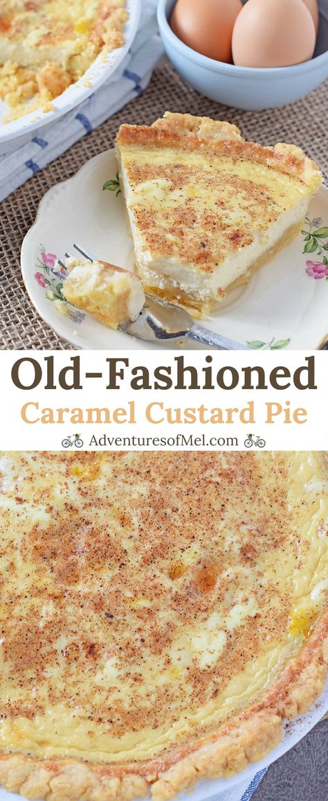 Old Fashioned Pie Recipes, Brown Sugar Caramel, Caramel Custard, Just Pies, Pie Pie, Custard Pie, Perfect Pies, Sweet Pie, Delicious Pies