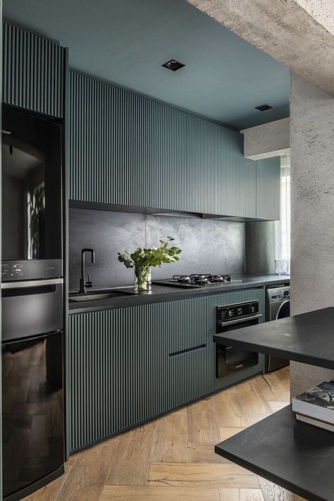 Kitchen Unit Designs, Kitchen Cabinet Inspiration, Dark Green Kitchen, Kitchen Ideals, Kitchen Mood Board, Modern Kitchen Cabinets, House Design Kitchen, Kitchen Room Design, Kitchen Units